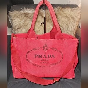 Prada Canapa Tote W/Strap